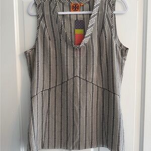 Tory Burch 100% Silk Patterned Tank Top